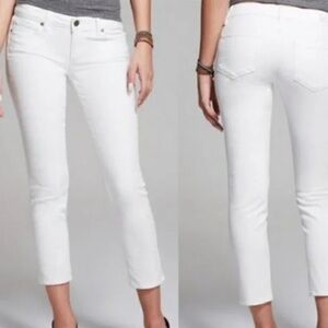 PAIGE Bright White Kylie Crop Jeans